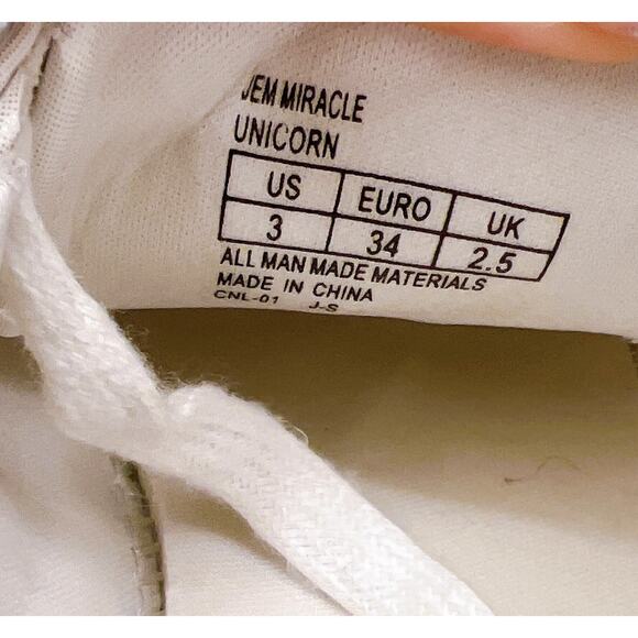 MK Michael Kors Miracle Unicorn Girl 3 Sneakers Shoes Ombré Logo Rainbow Glitter - Picture 5 of 6